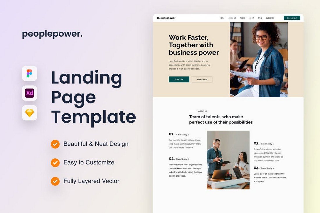 Business & Corporate Landing Page Figma Template