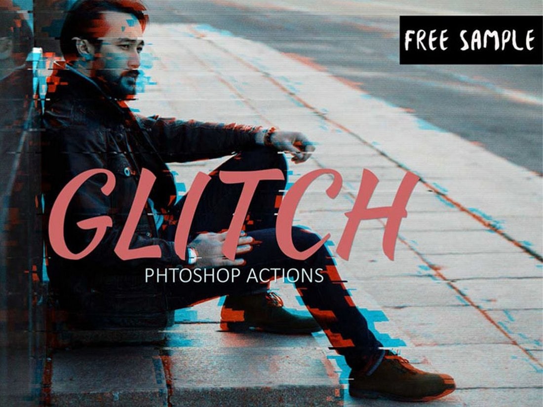 Free Glitch Effect Photoshop Action
