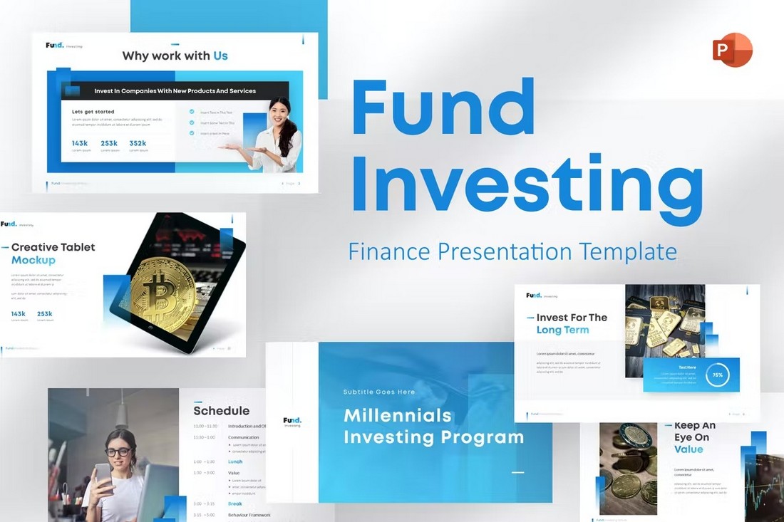 Fund Investing Finance PowerPoint Template