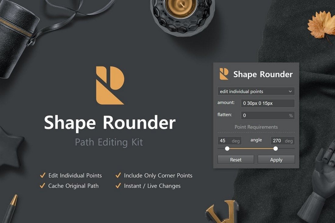 Shape Rounder - Path Editing Photoshop Plugin