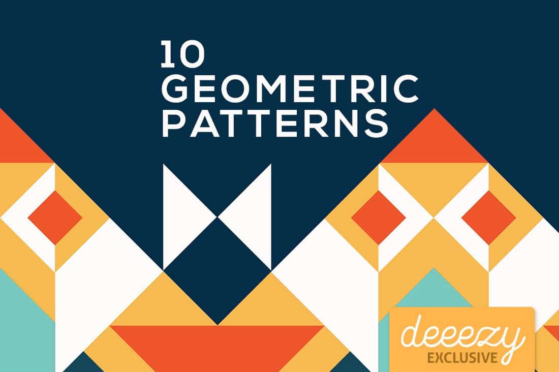 10 Free Colorful Geometric Patterns