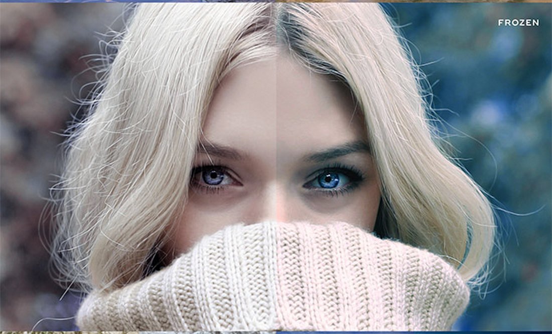 10 Free Winter Blues Photoshop Effect Actions