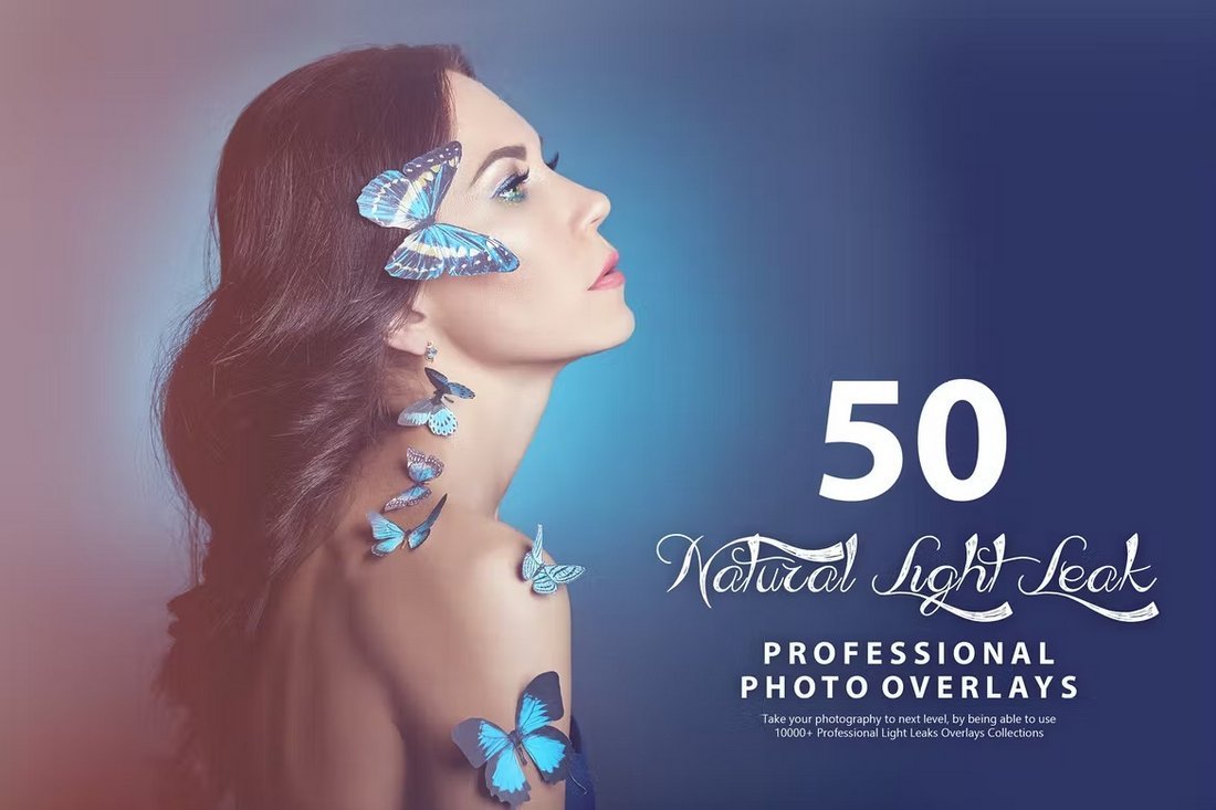 50 Natural Light Leak Photo Overlays for Photoshop
