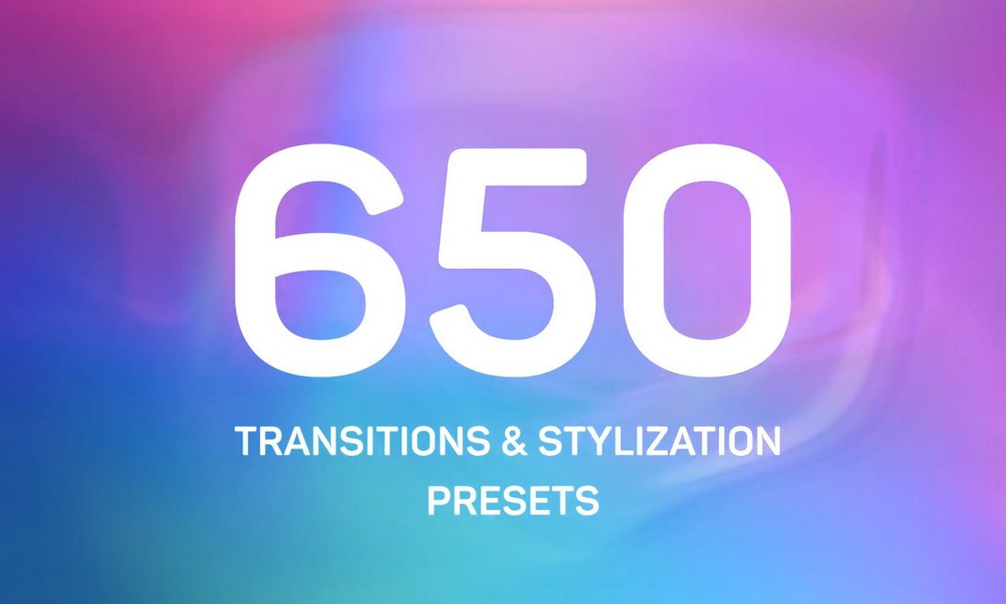 650 Transitions & Stylization Presets for Premiere Pro