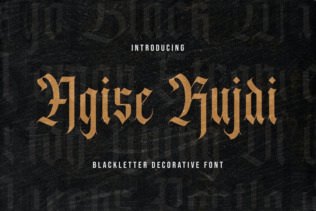 Agise Rujdi - Blackletter Gothic Font