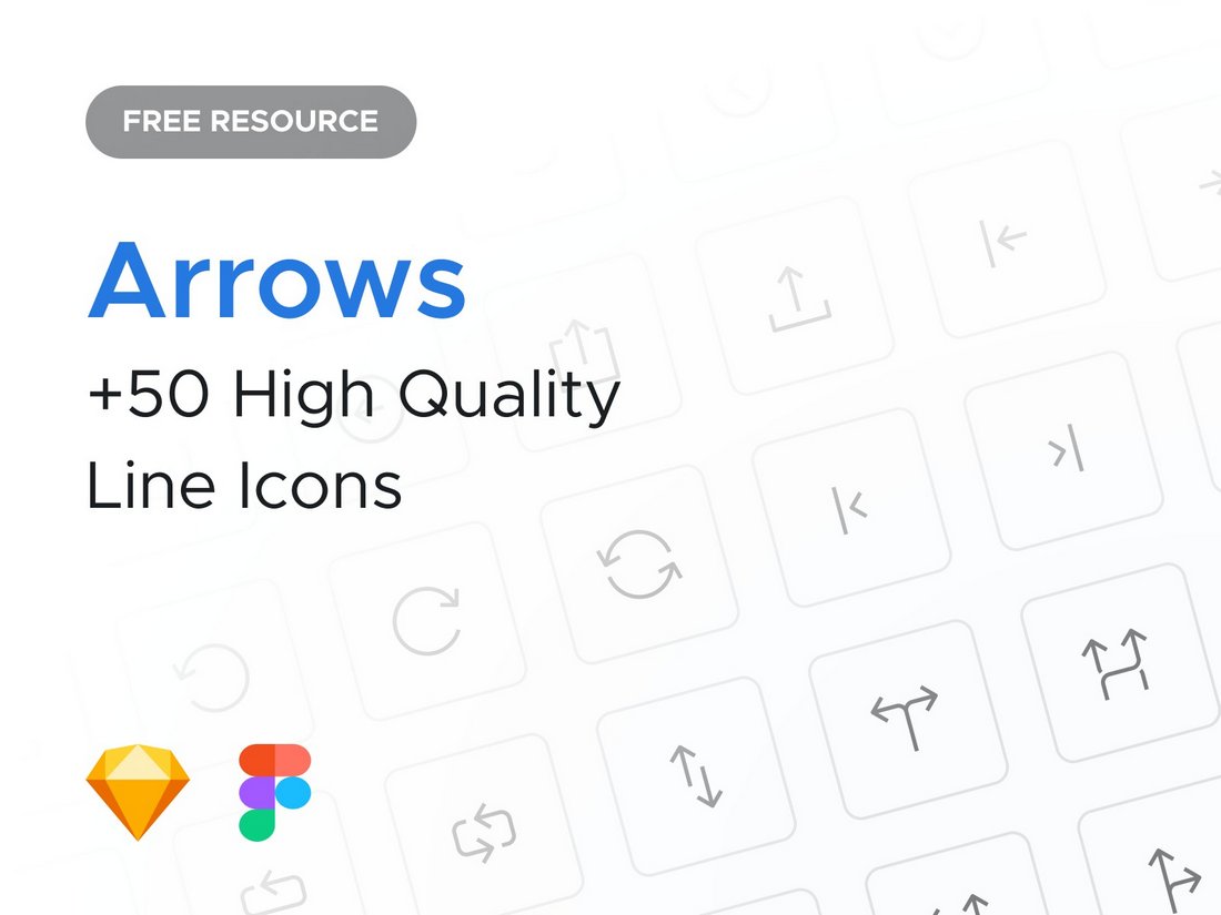 Arrows Icons Free Sketch Resources
