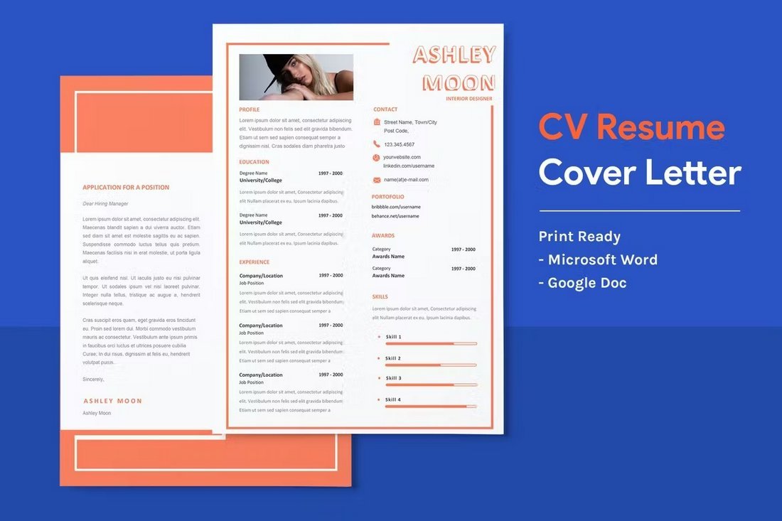 Ashley- Creative Google Docs CV Template