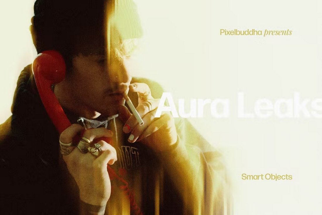 Aura Leaks Photo Effect Photoshop Templates