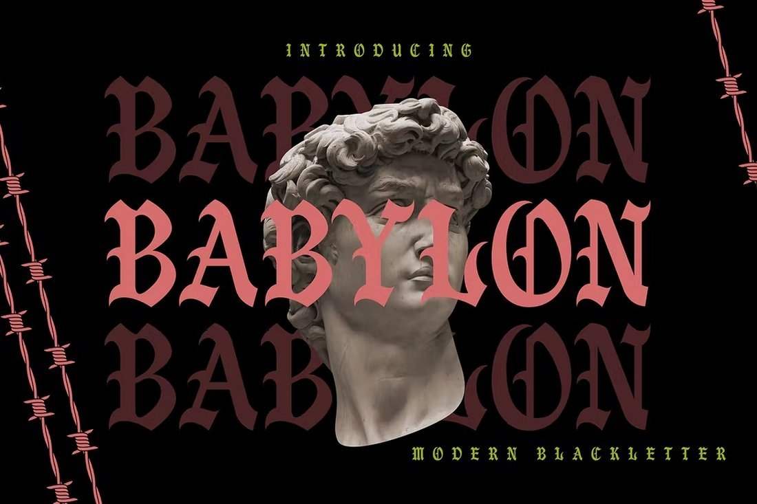Babylon - Modern Blackletter Old English Font