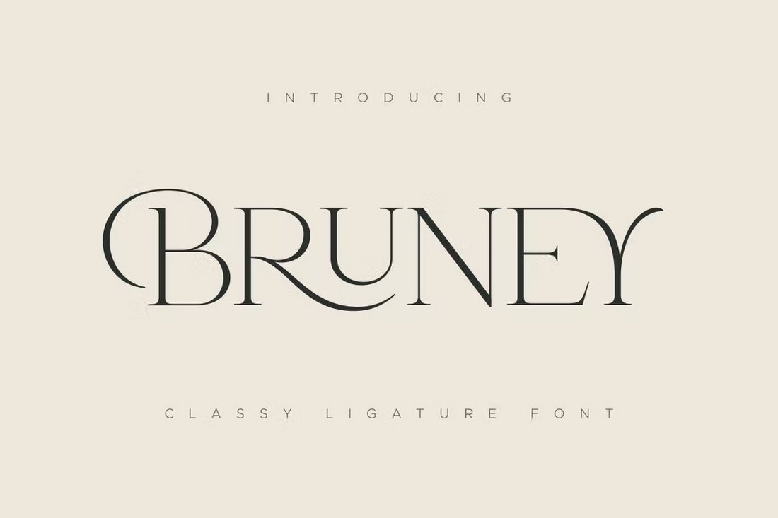 Bruney - Luxury Ligature Font