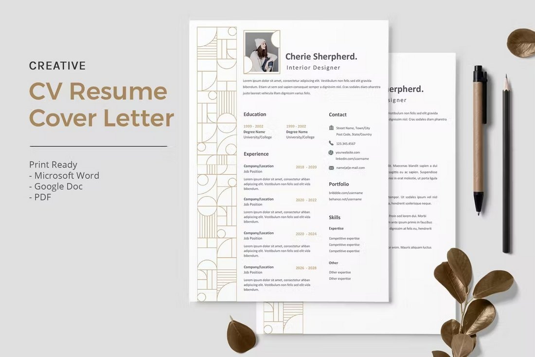 Cherie Shepherd - CV Resume Template for Google Docs