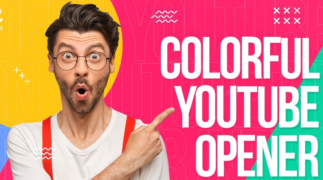 Colorful Youtube Opener & Intro Template