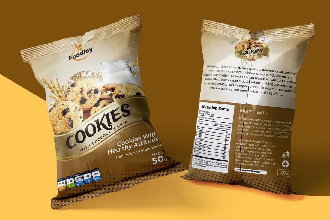 Cookies Bag Packaging Template