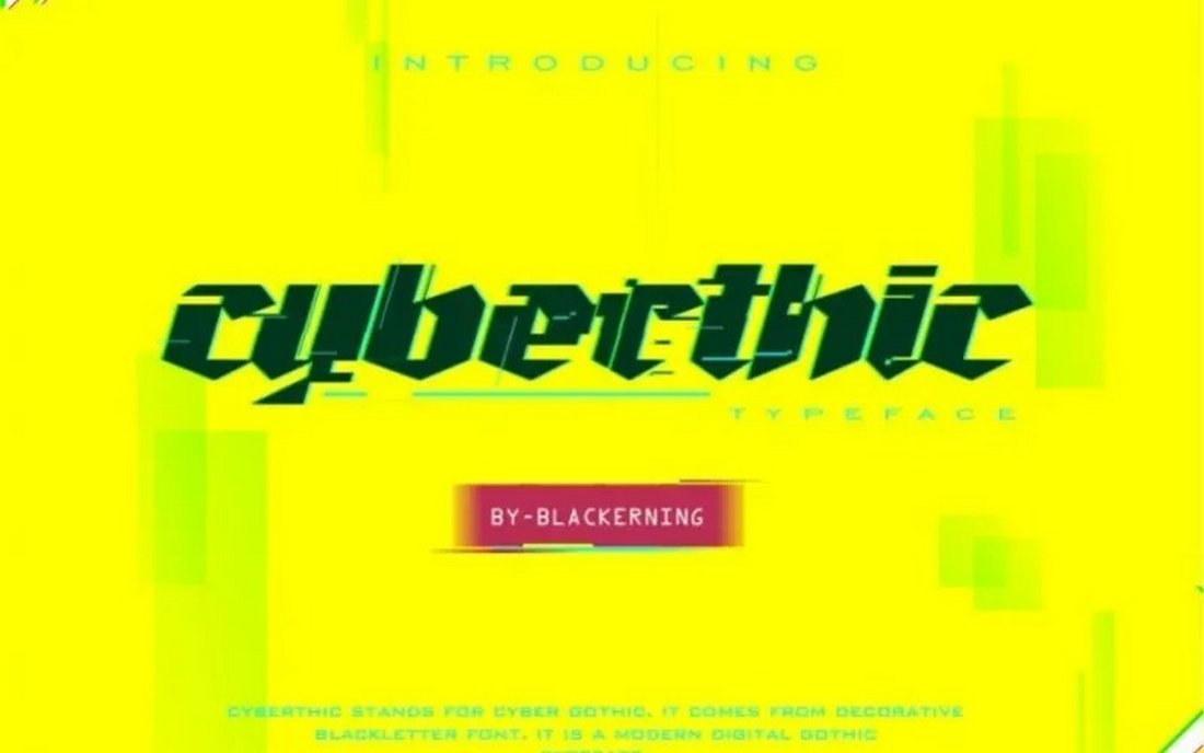 Cyberthic - Free Cyberpunk Font
