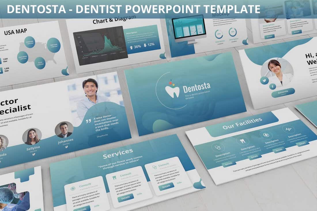 Dentosta - Dentist Powerpoint Template