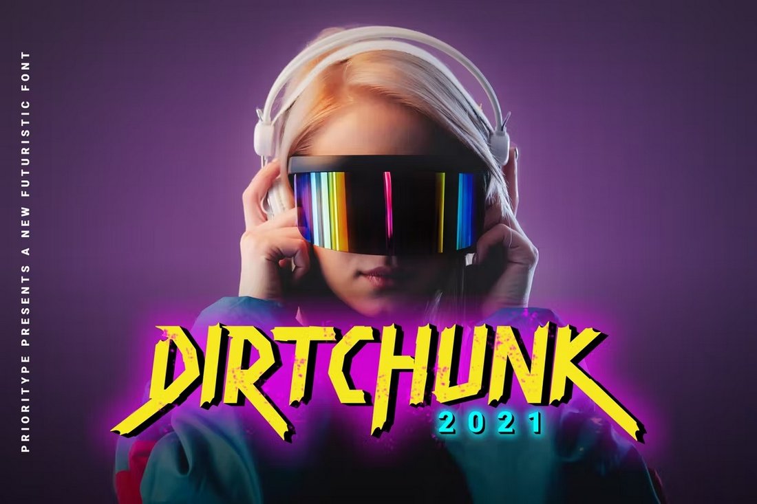 Dirtchunk - Cool Cyberpunk Font