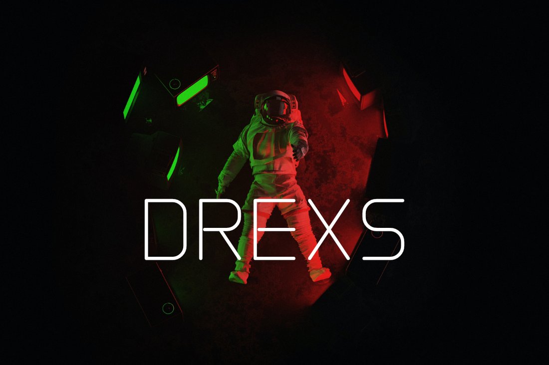 Drexs - Free Cyberpunk Font