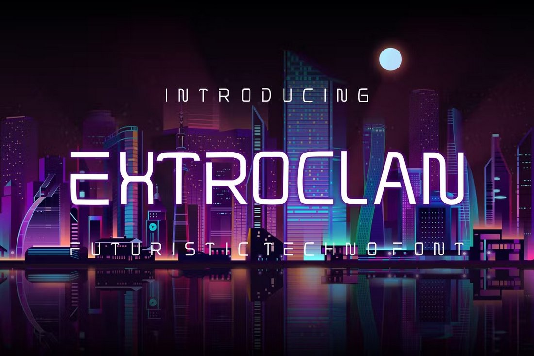 Extroclan - Futuristic Techno Font