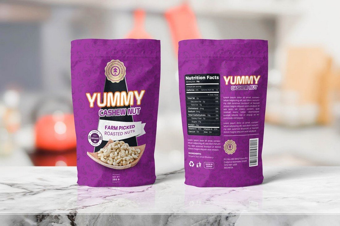 Food Pouch Packaging Templates
