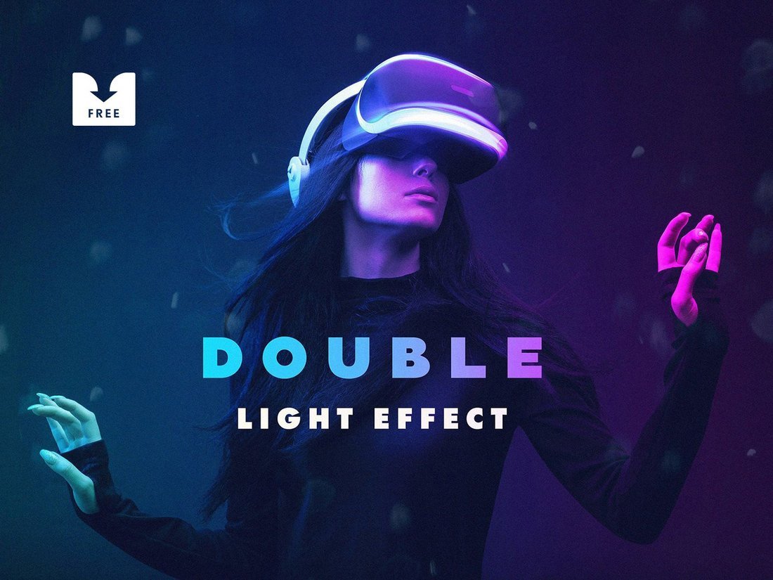 Free Double Light Photoshop Effect
