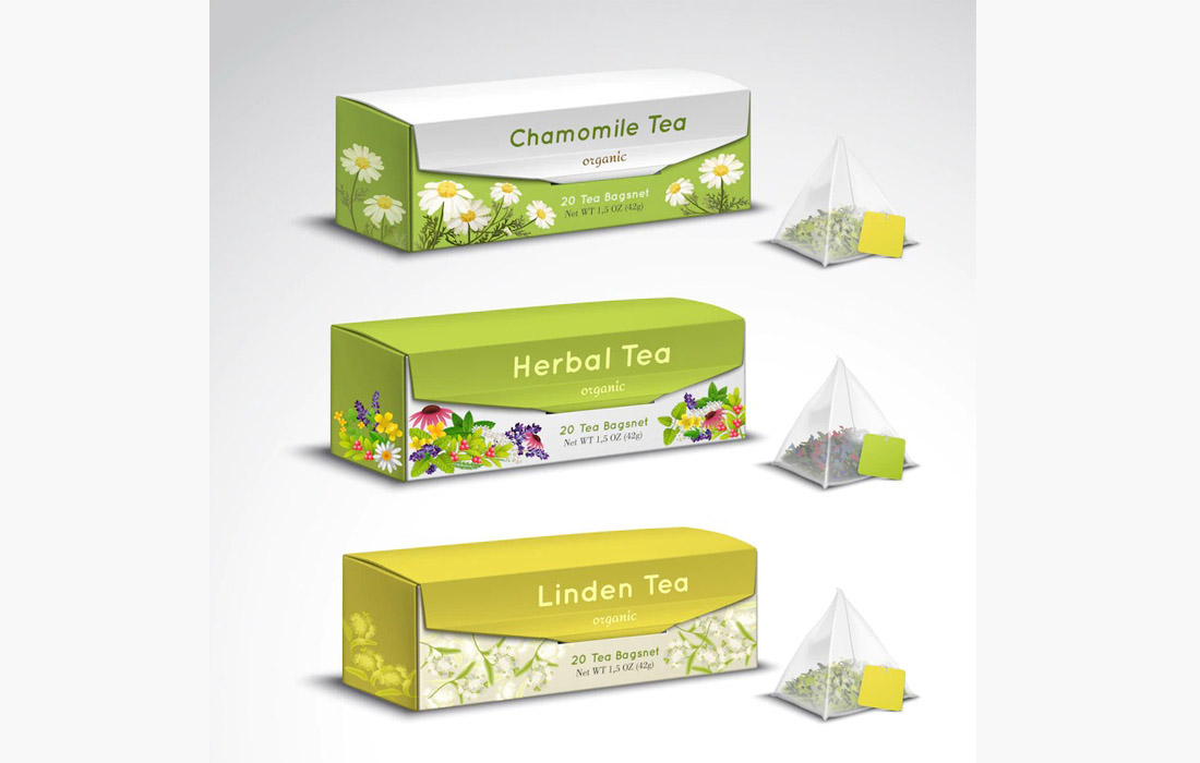 Free Herbal Tea Packaging Box Template