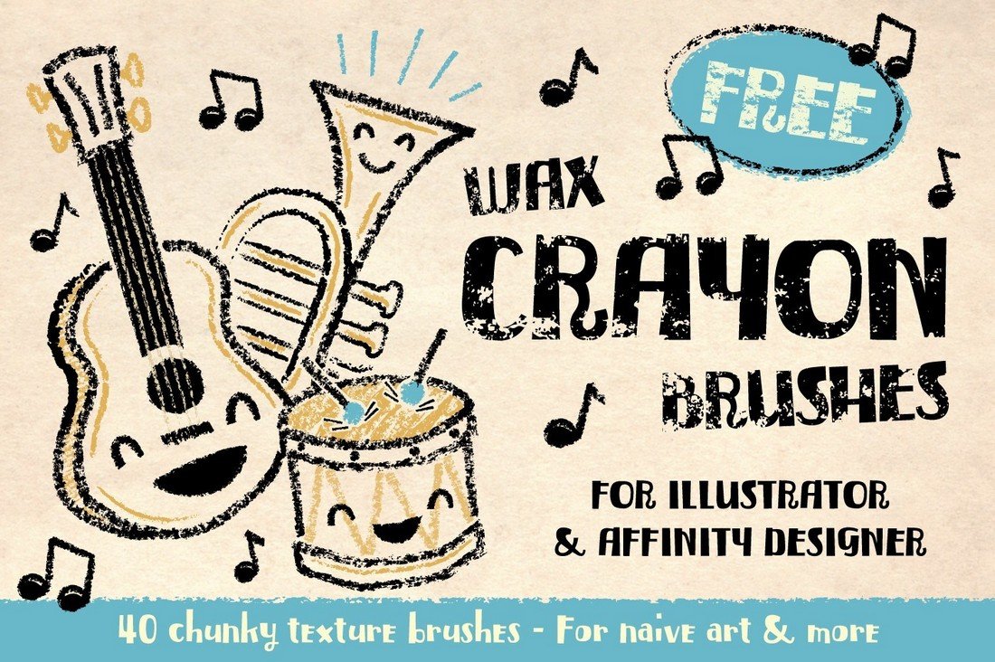 Free Wax Crayon Brushes for Affinity Designer