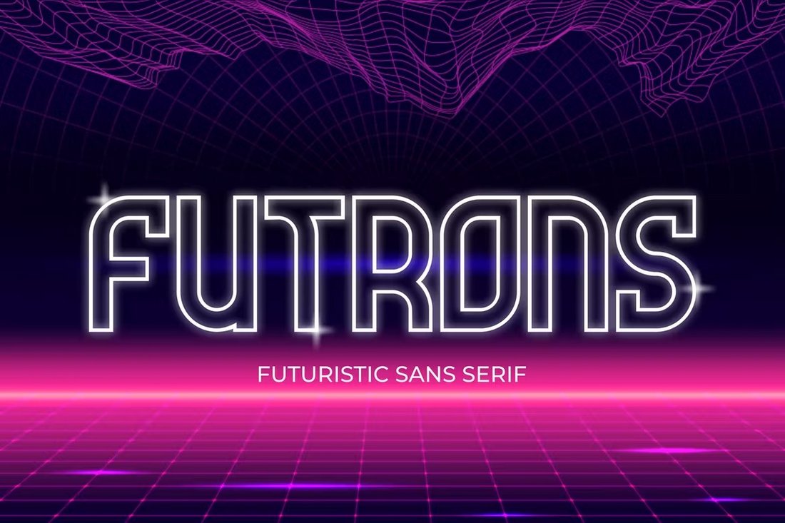 Futrons - Retro Cyberpunk Font