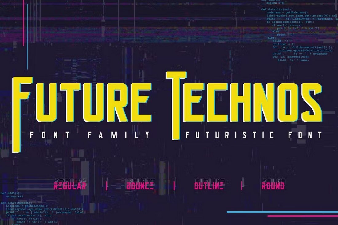 Future Technos - Cyberpunk Font Family