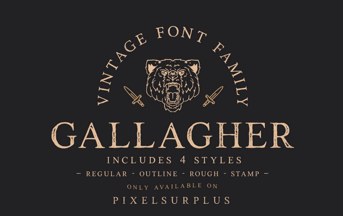 Gallagher - Free Vintage Sign Font