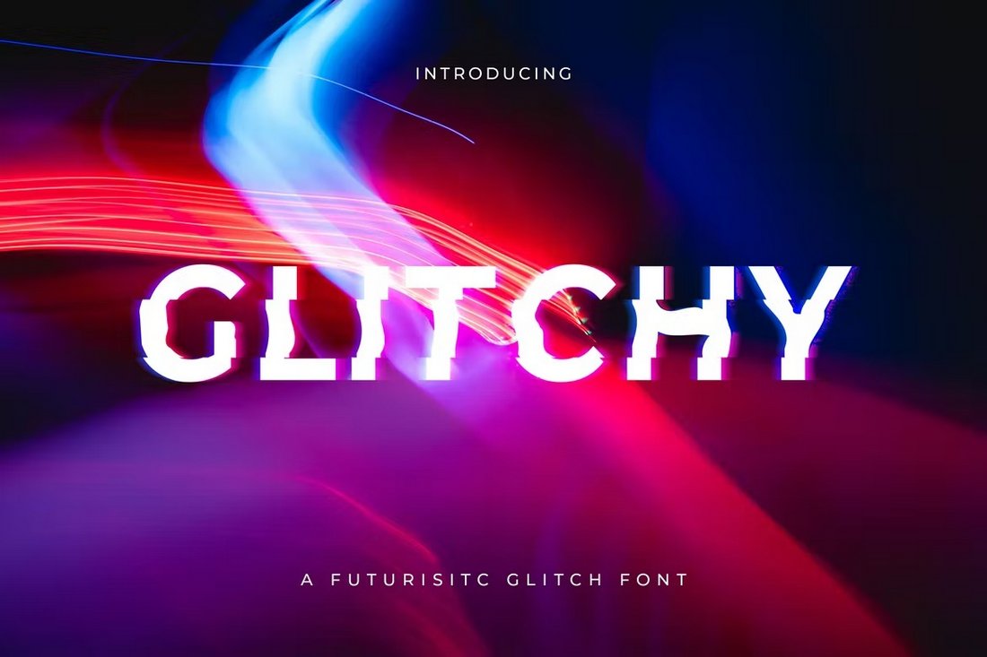 Glitchy - Cyberpunk Glitch Font