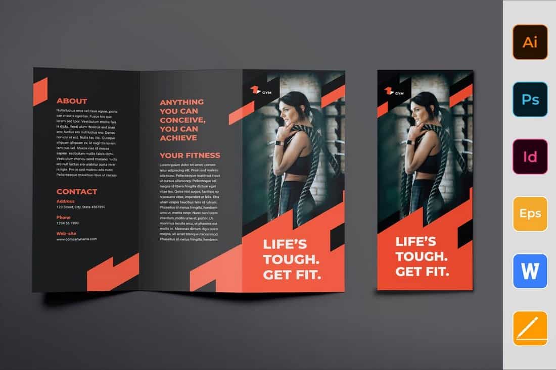 Gym Training Trifold Brochure