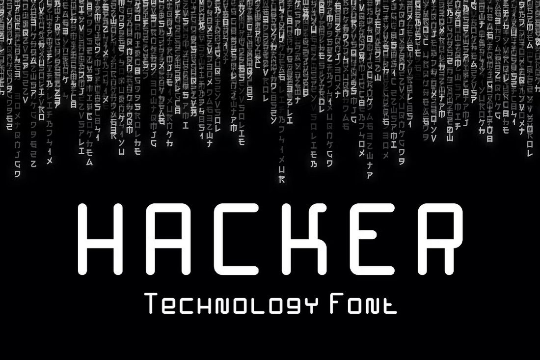 Hacker - Rounded Technology Font