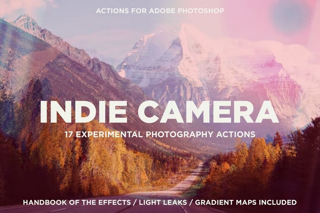Indie Camera Photoshop Actions & Light Leaks