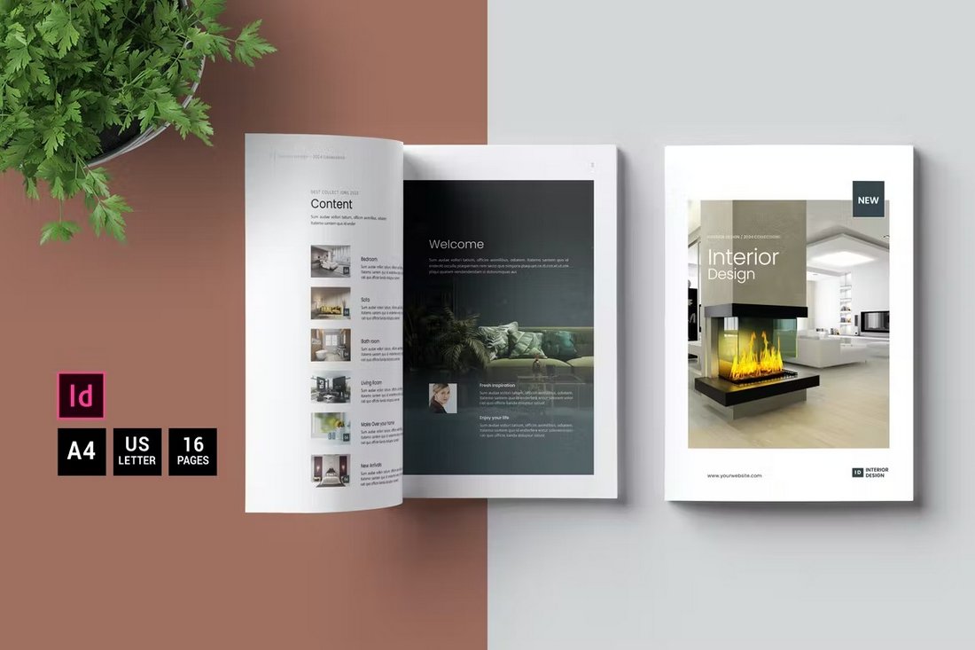 Interior Design Brochure Catalog Template