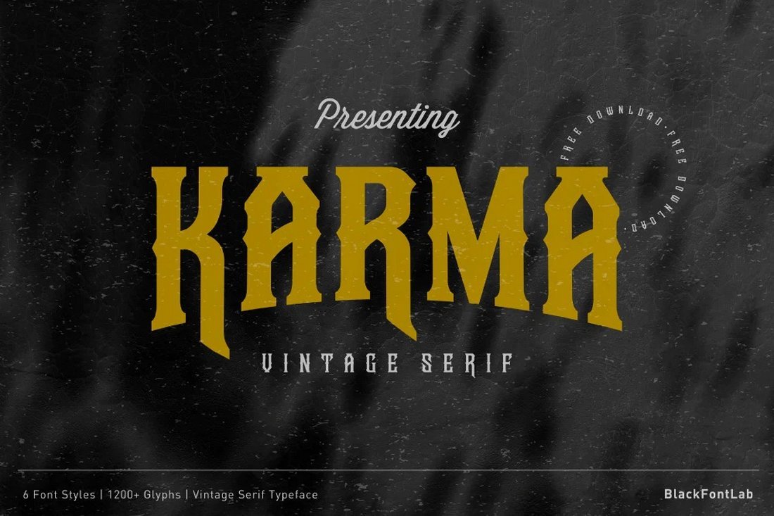 Karma Regular - Free Old English Font