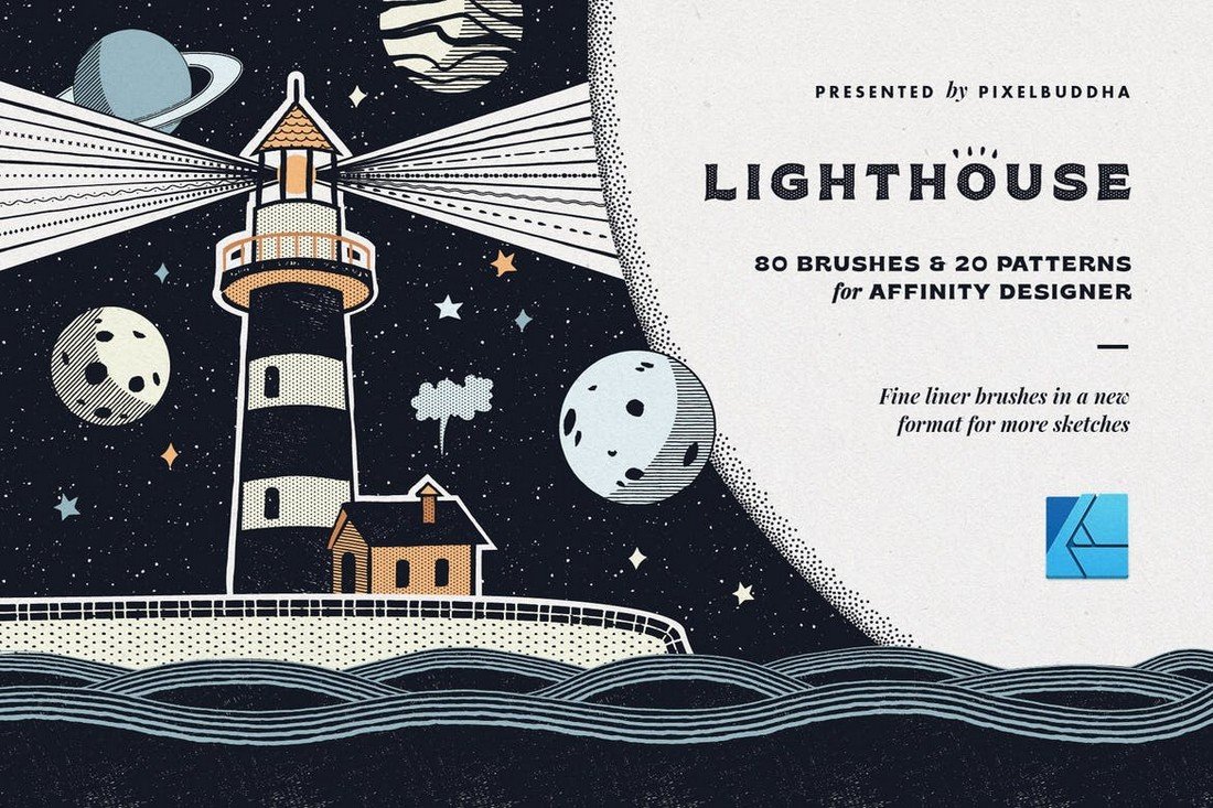 Lighthouse Liner Affinity Designer Brushes