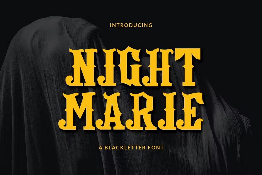 NIGHTMARIE - Horror Themed Old English Font