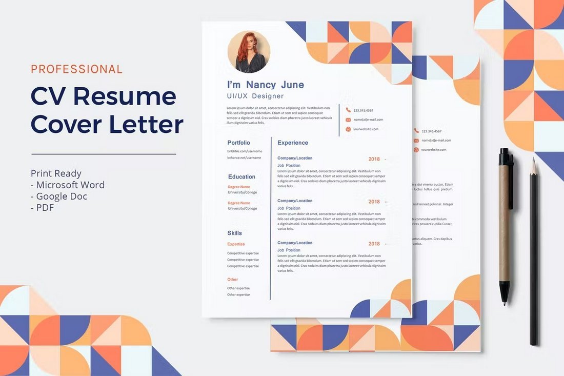 Nancy - CV Resume Template for Google Docs