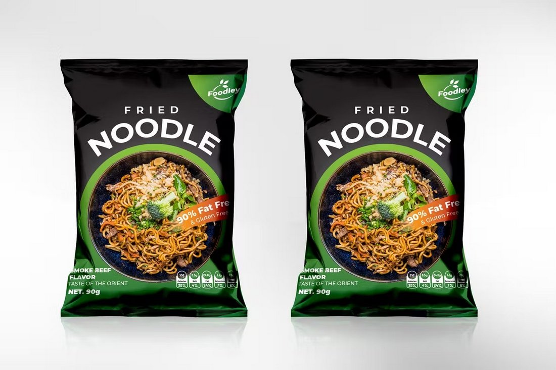 Noodle Product Packaging Template