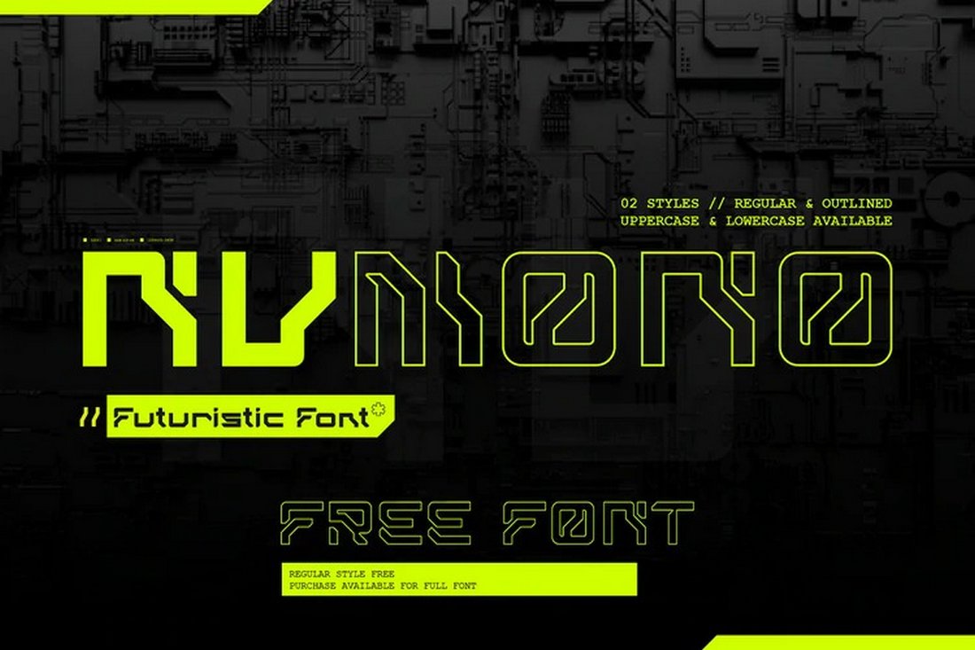 NuMono - Free Dystopian Futuristic Font