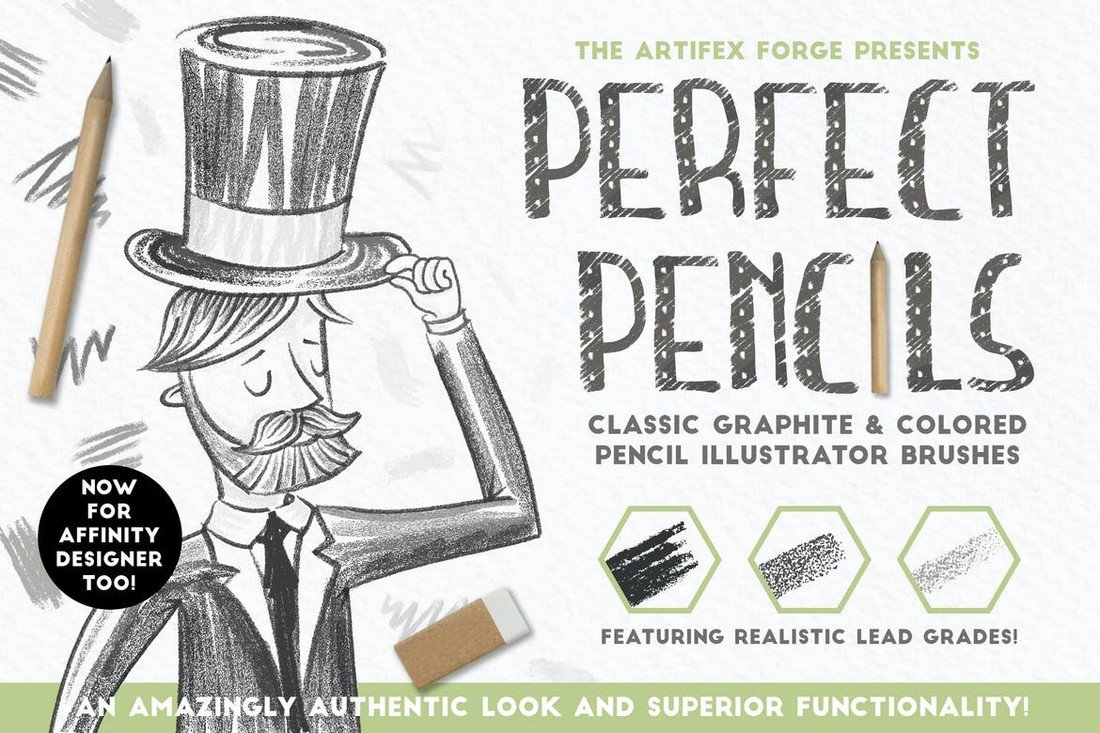 Perfect Pencils - Brush Pack for Affinty & Illustrator