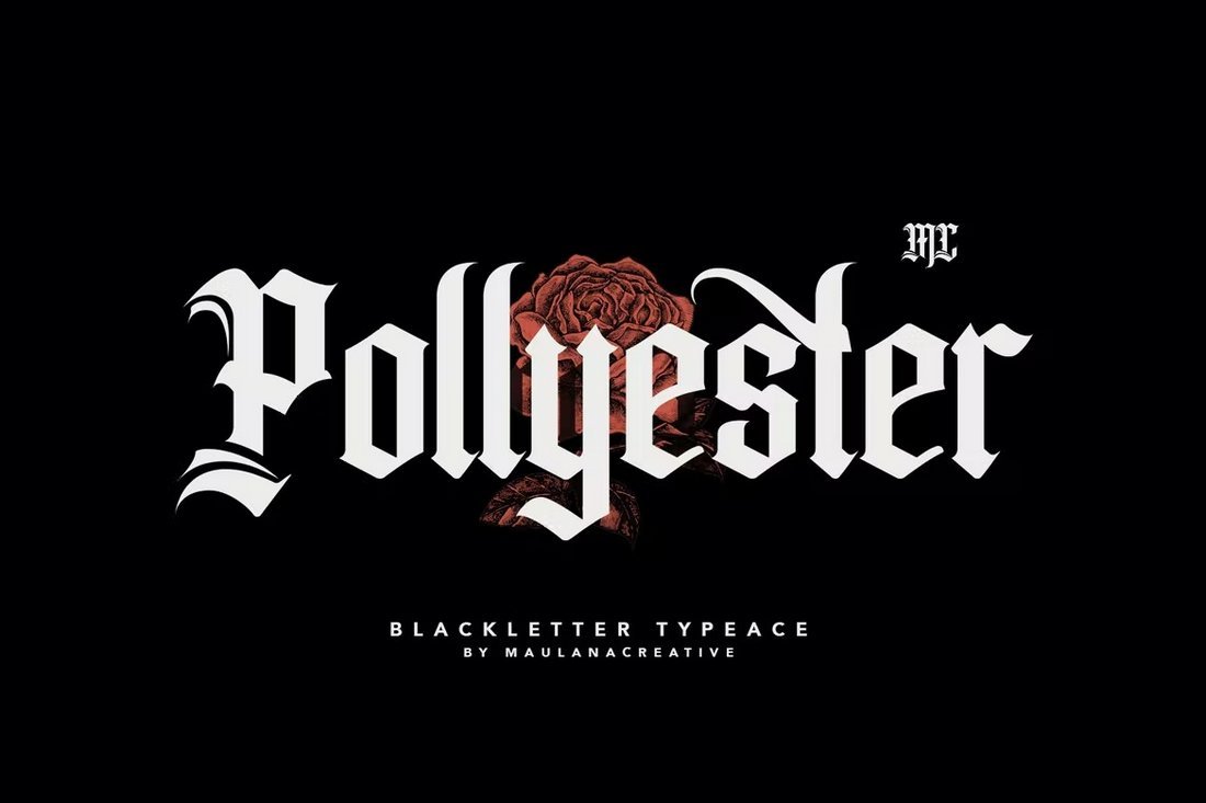 Pollyester - Blackletter Old English Font