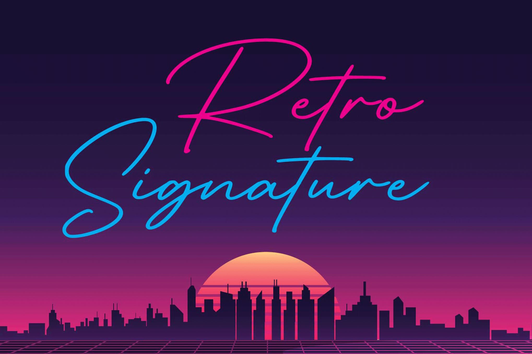 Retro Signature font