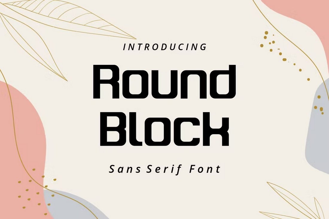 Round Block Sans Serif Font