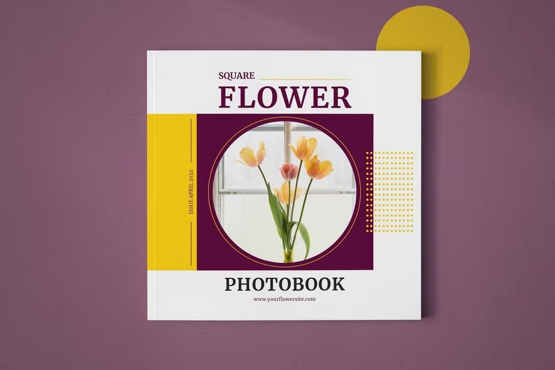 Square Flower Photobook Template