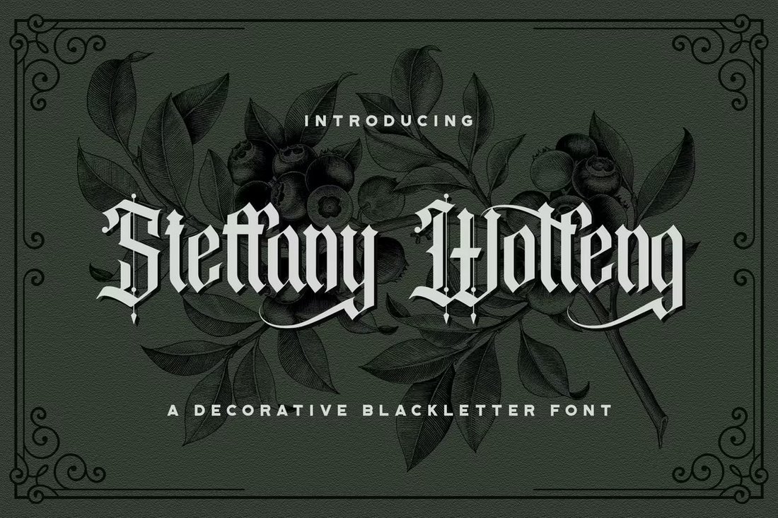 Steffany Wolfeng - Blackletter Old English Font