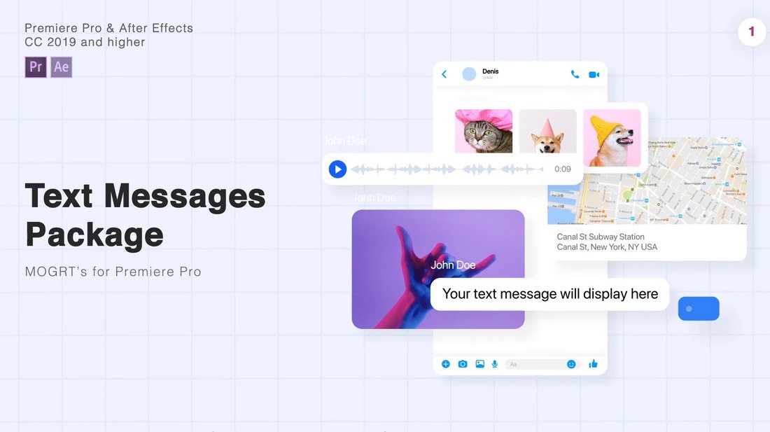 Text Messages Package Premiere Pro Presets