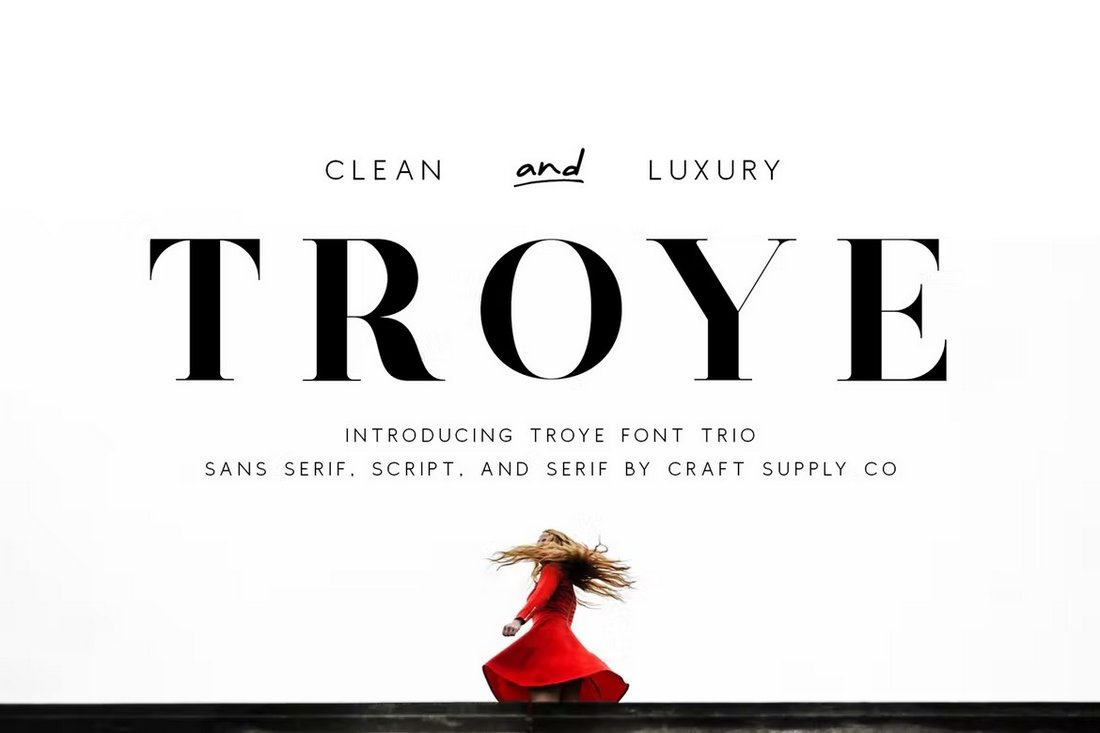 Troye - Clean & Luxury Font Trio