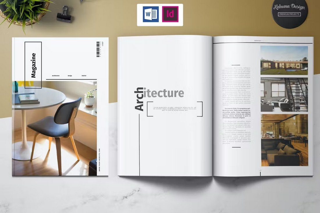 Universal Architecture Magazine Template for Word