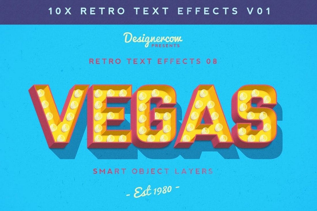 10 Retro Text Effects for Photoshop